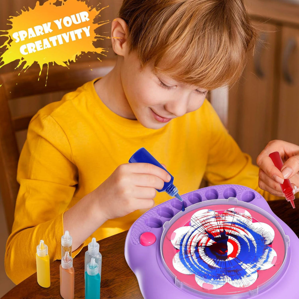 SpinArt – Kreativt & lærerigt – DIY-malingsspindemaskine