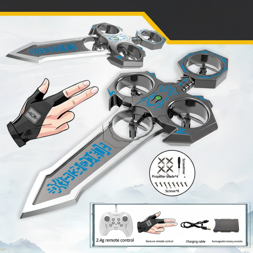 AirBlade – Legende & interaktivt – fjernstyret flyvende legetøj med sværddesign