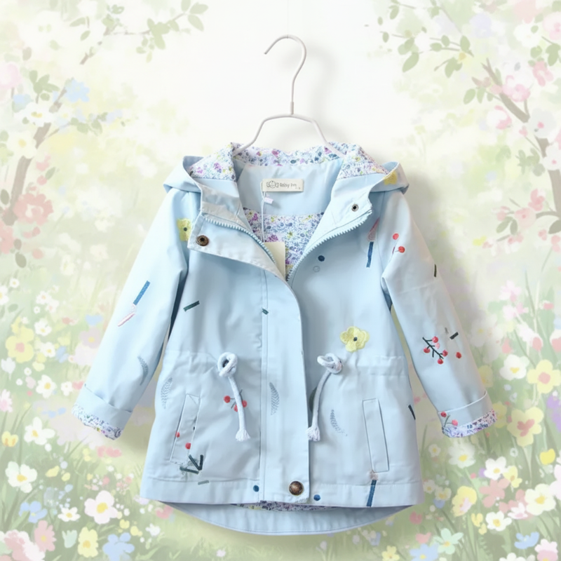 Girls Windbreaker Jacket – Let og stilfuld – børnejakke