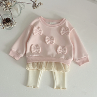 Thumbnail for LittleAngel – Blødt & stilfuldt – Babysæt med sweater og bukser med elastik
