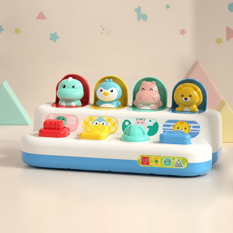 Pop Up Activity Toy – Udforsk & Lær – Sensorisk babylegetøj