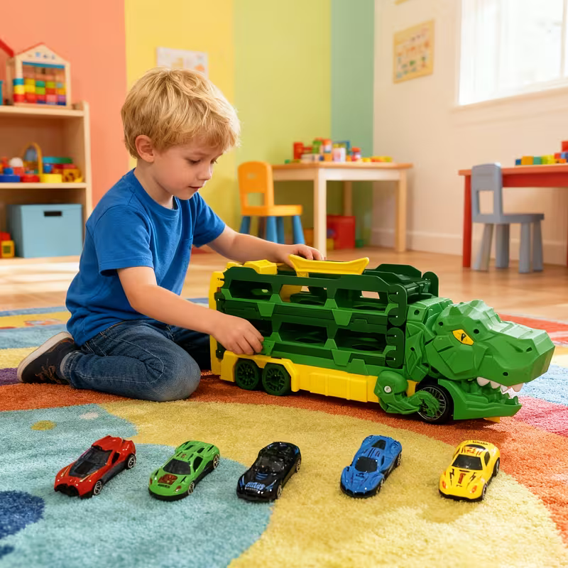 JurassicTruck™ – Cool & sjov – sammenklappelig Dino-transportvogn