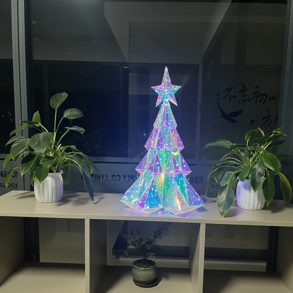 CrystalGlow – Festligt og stemningsfuldt – Dekorativ LED-juletræ