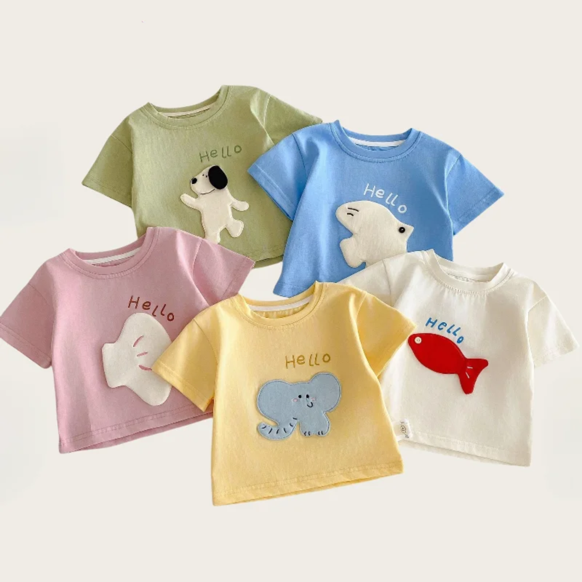 LittlePatch – Tegneserie & Sjov  – Børnet-shirt med tegneserie-patches