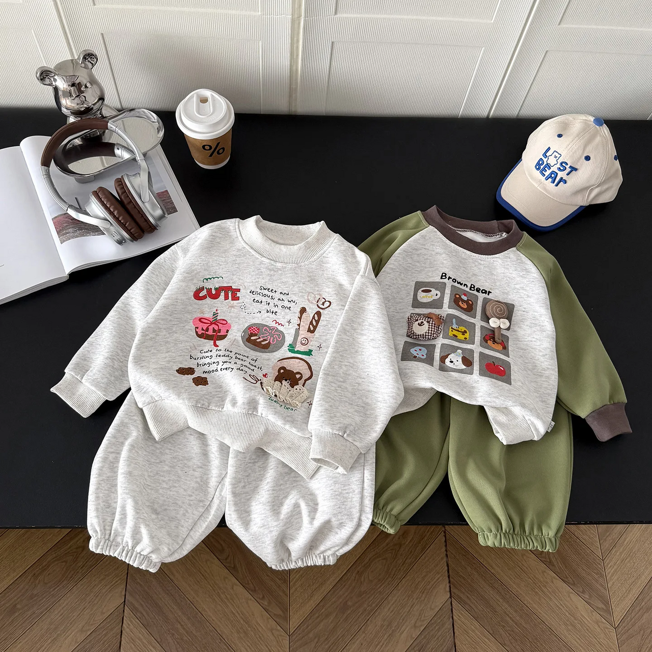 MiniBuddy – Blødt og praktisk – Børnesweatersæt med lange ærmer