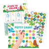Potty Training – Legende og motiverende - pottetræningskort med klistermærker