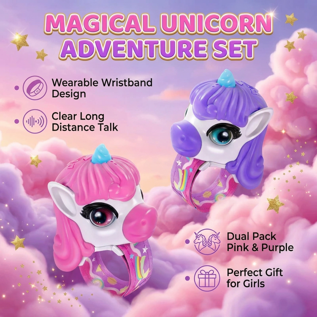 UnicornTalk – Sødt & interaktivt – Unicorn-walkie-talkie til børn