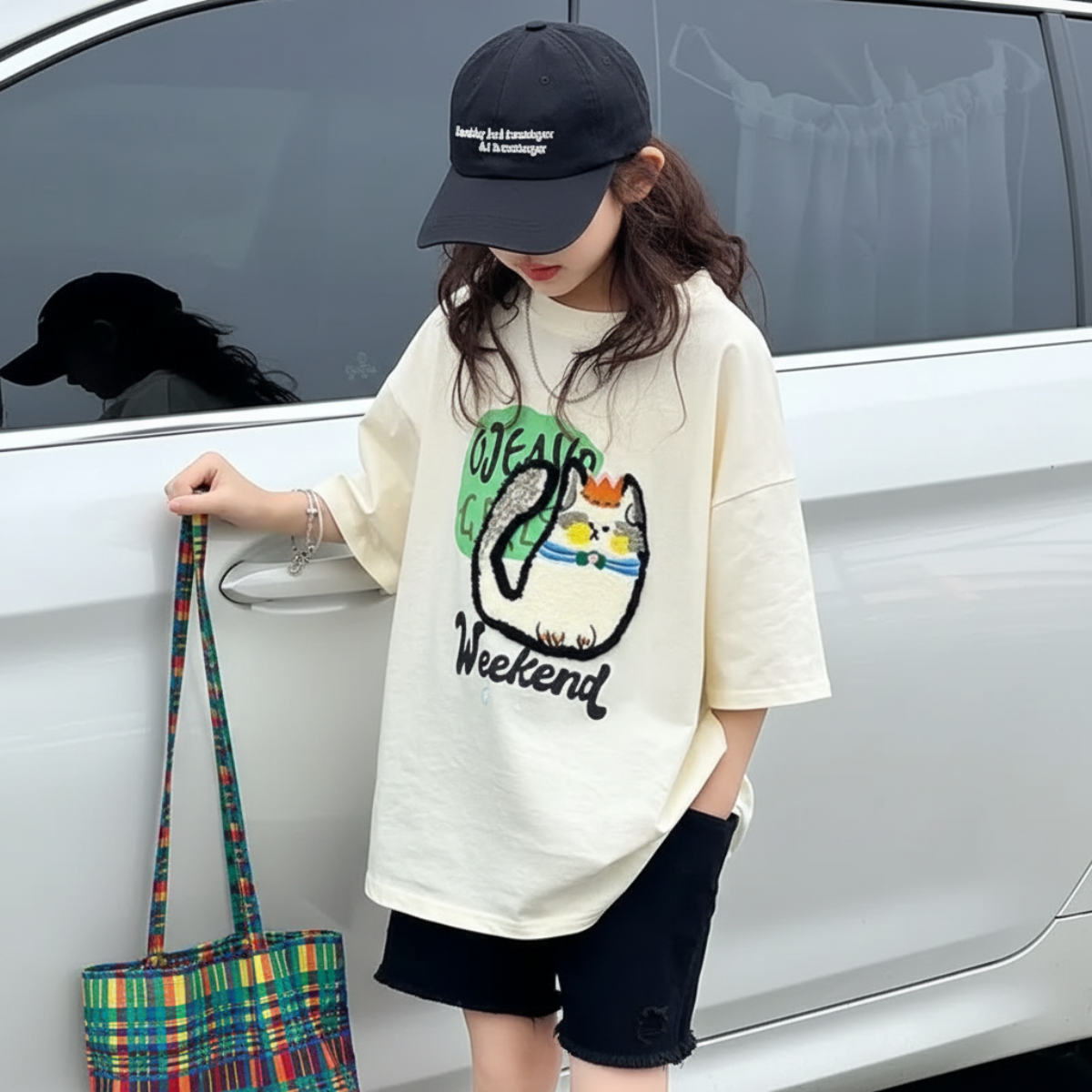 FunPaws – Legende & stilfuldt – Oversized T-shirt med katteprint