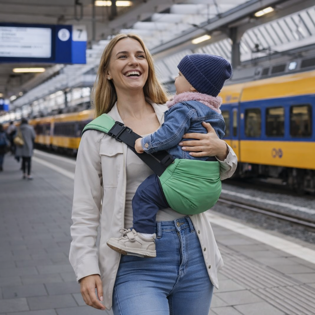 Baby Sling Carrier™ - Ekstra bred bæresele - Ergonomisk hoftebærer
