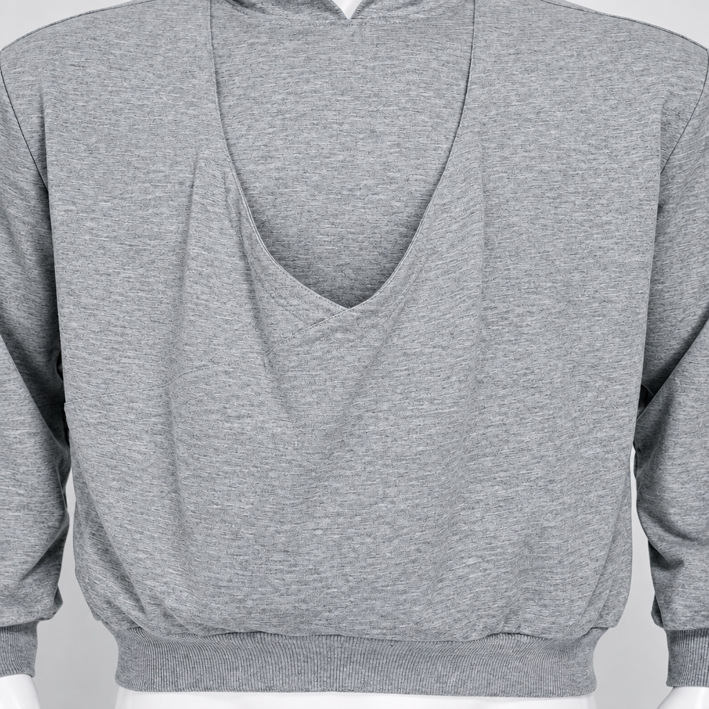 CuddleDad – Komfortabel og praktisk – Herre-hoodie med lomme til babyen