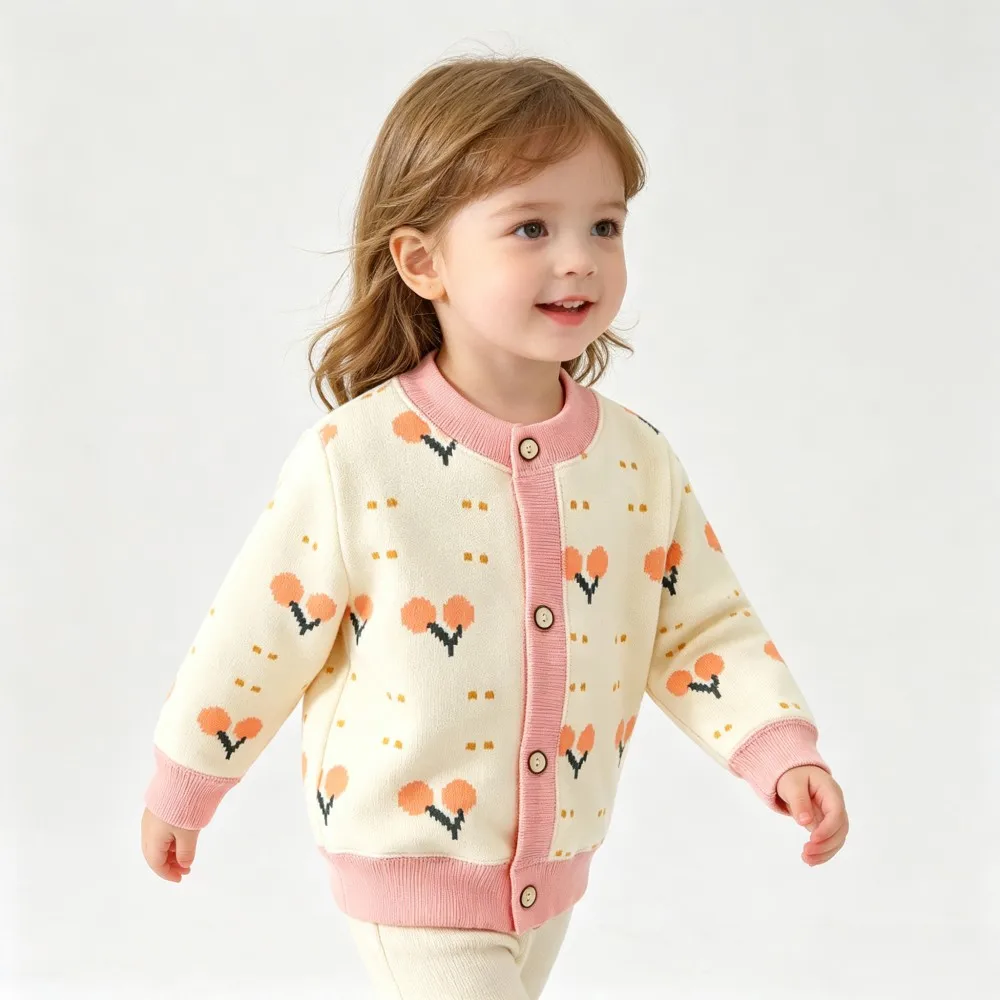 CozyCardi – Blød & Varm – Strikket Cardigan med Søde Prints