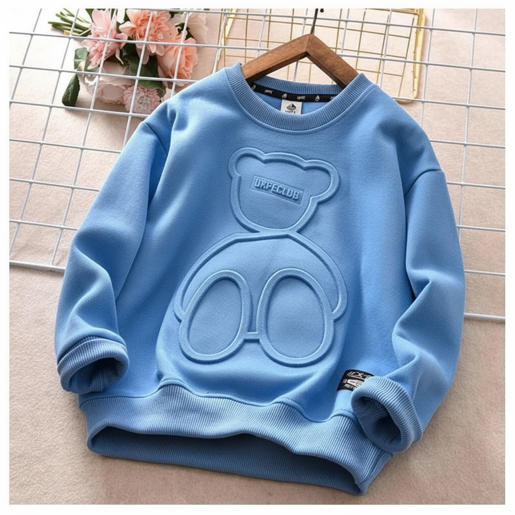LittleCloud – Behagelig og hyggelig – Sweater med 3D-bjørnemotiv