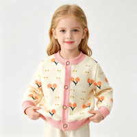 Thumbnail for CozyCardi – Blød & Varm – Strikket Cardigan med Søde Prints