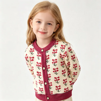 Thumbnail for CozyCardi – Blød & Varm – Strikket Cardigan med Søde Prints
