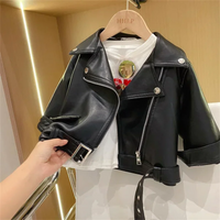 Thumbnail for Girls Leather Jacket – Cool & stilfuld – læderjakke til børn