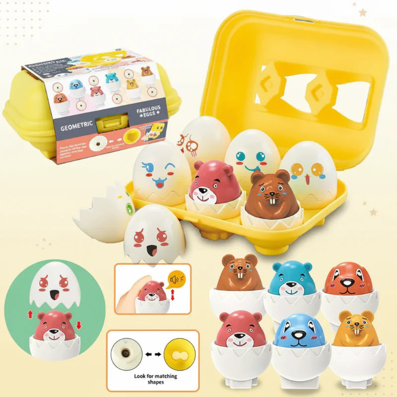 Montessori 3D Eggs Puzzle – En sjov påskeaktivitet – Æg-sorteringsspil