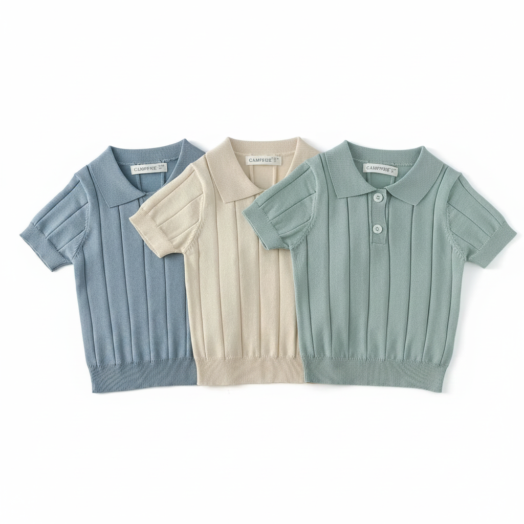 MiniLuxe – Elegant og behagelig – poloshirt i strikket stof