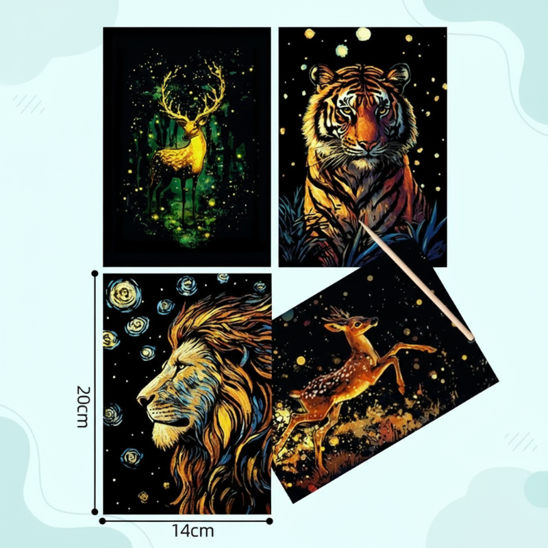 GlowArt – Glow-in-the-dark – Skrabelodssæt