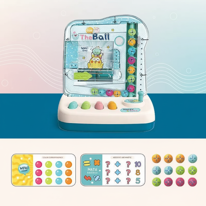 Montessori Math Track Game – Læring & Logik – Kuglebane-spil