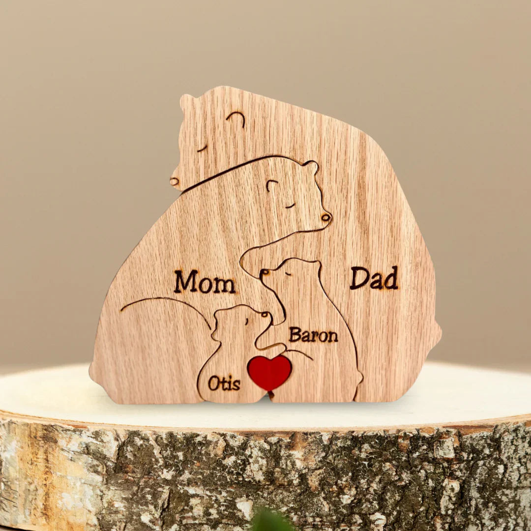 Family Puzzle™ – Personlig morsdagsgave med bjørnefamilie