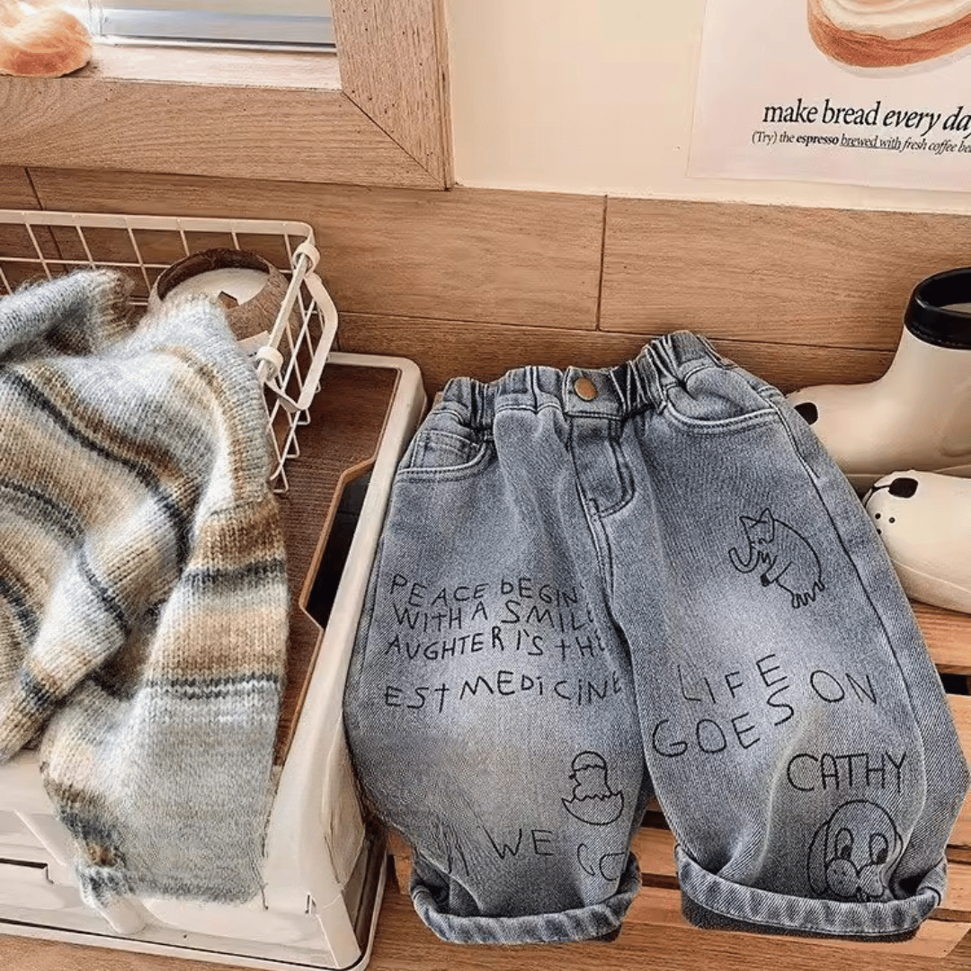 Mini Fashion™ - Jeans med lige ben - Afslappede jeans