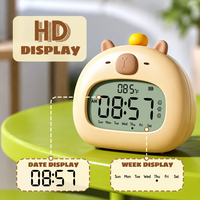 Thumbnail for CappyClock – Sød & multifunktionel – digital vækkeur til børn med natlampe
