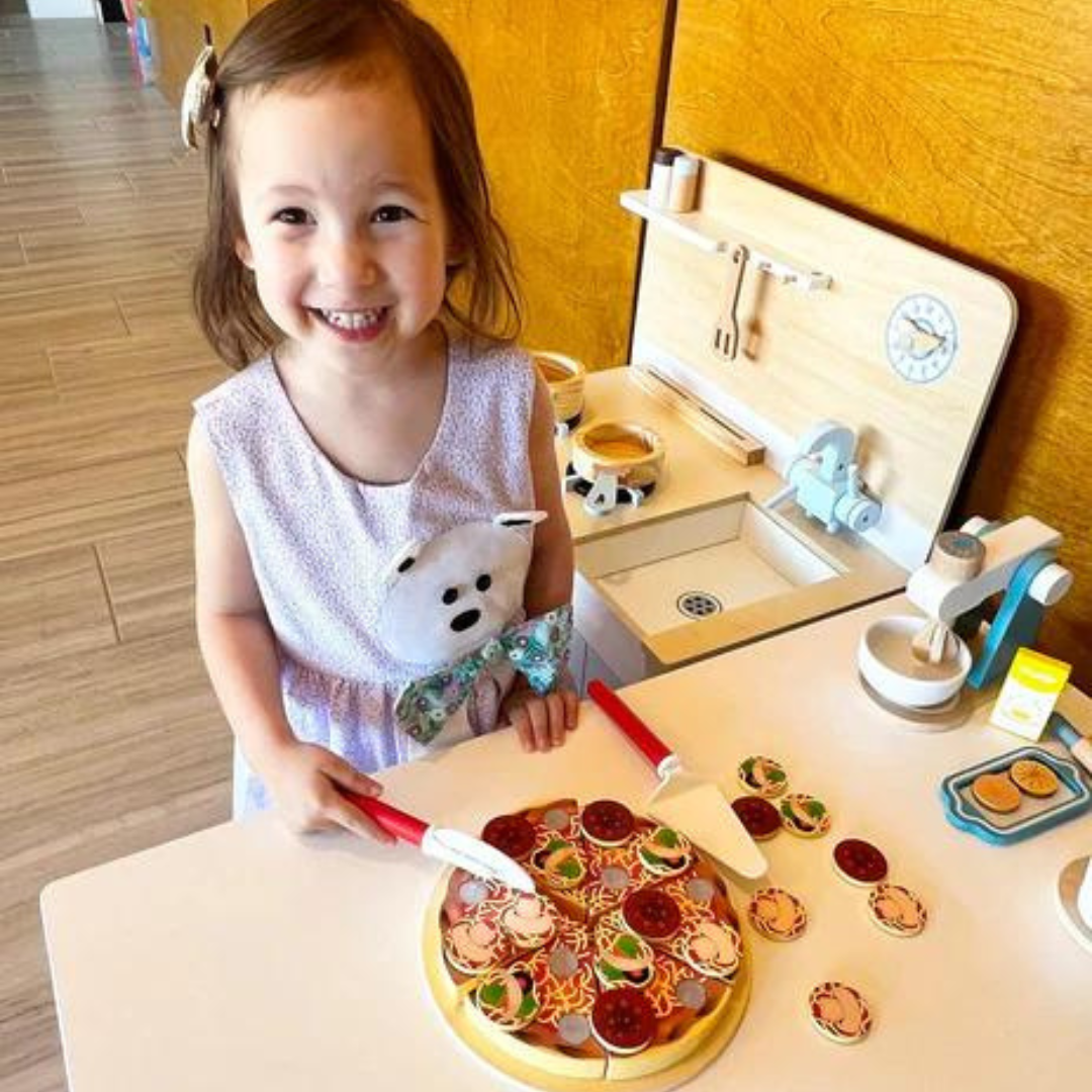 PizzaFun – Fantasifuldt og lærerigt - Pizzasæt i træ