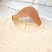 Thumbnail for SoftCharm – Elegant og behageligt – Pigesæt med bluse med flæser og lange bukser