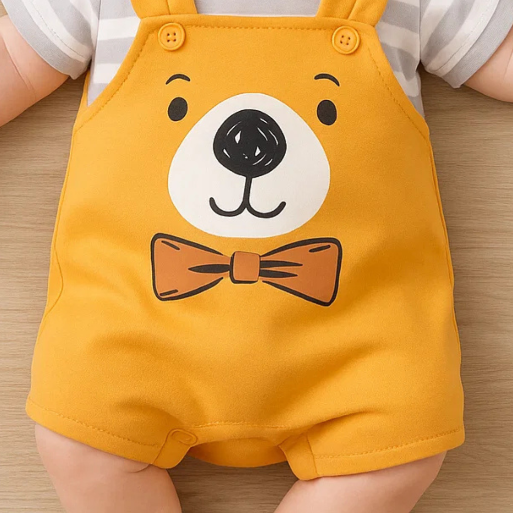 Mini Fashion™ - Komfort til hver eneste nat - Kortærmet pyjamasbodysuit