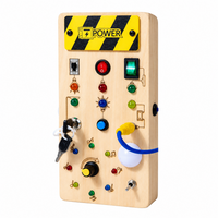 Thumbnail for TinyTech – Busy Board af træ med lys og kontakter – pædagogisk legetøj