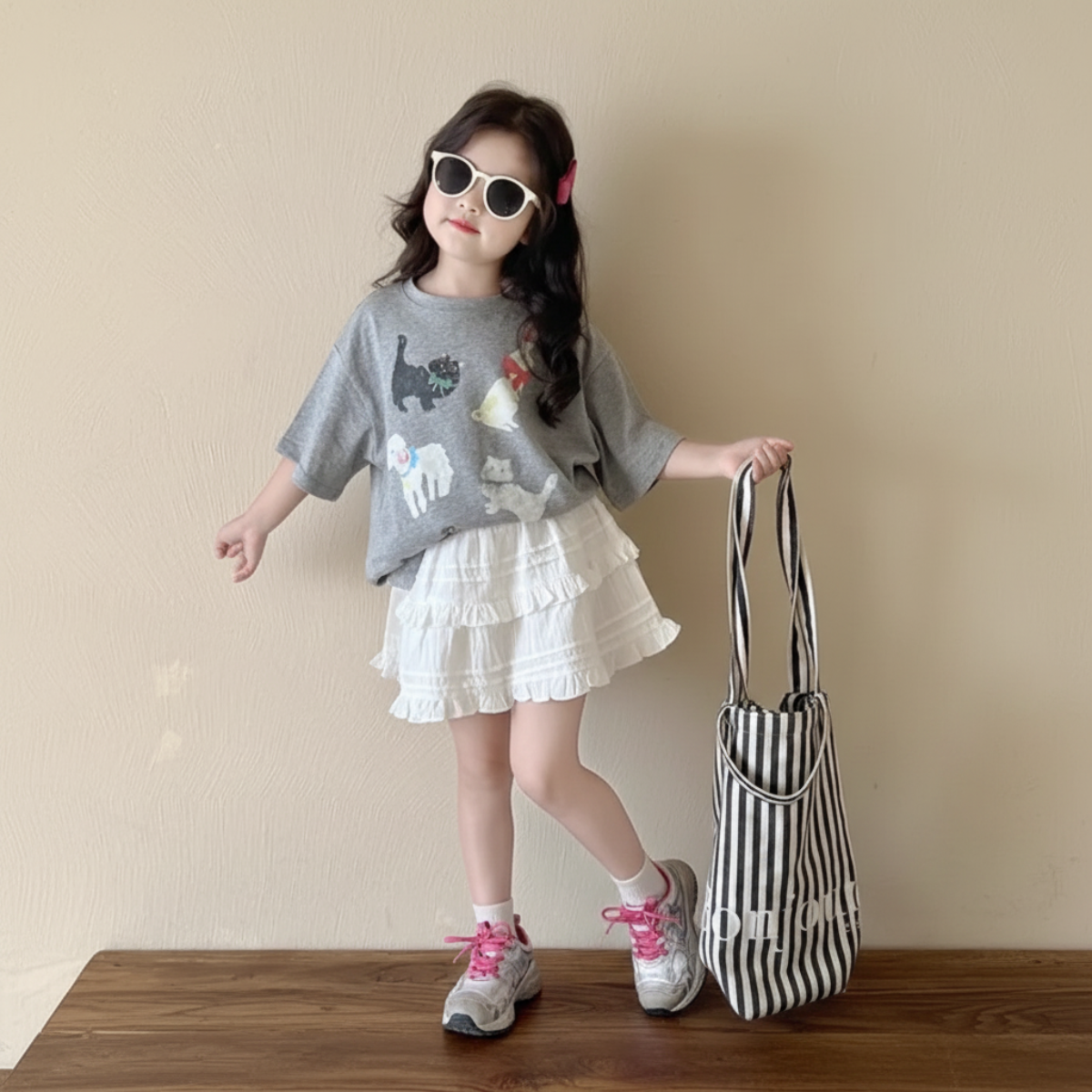 CatFun – Afslappet & legende – Oversized T-shirt med katteprint