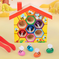 Thumbnail for HoneyHive – Montessori & Pædagogisk – Sorteringsspil med bier i træ