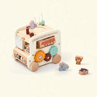 Thumbnail for BusyRide – Lærerigt og alsidigt – Træ Montessori aktivitetsbus