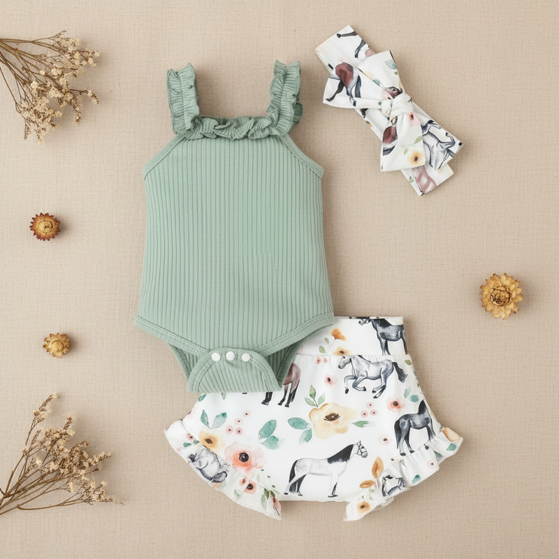 Baby Girl Summer Outfit – Sødt & luftigt – babytøjssæt