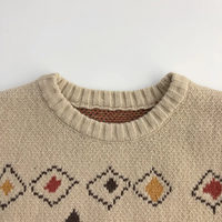 Thumbnail for LittleRetro – Varm og stilfuld – Strikket børnesweater med diamantmønster