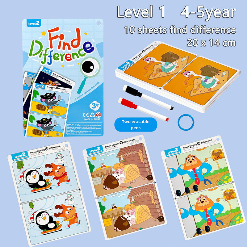 Spot the Difference Game – Koncentration & læring – kortspil