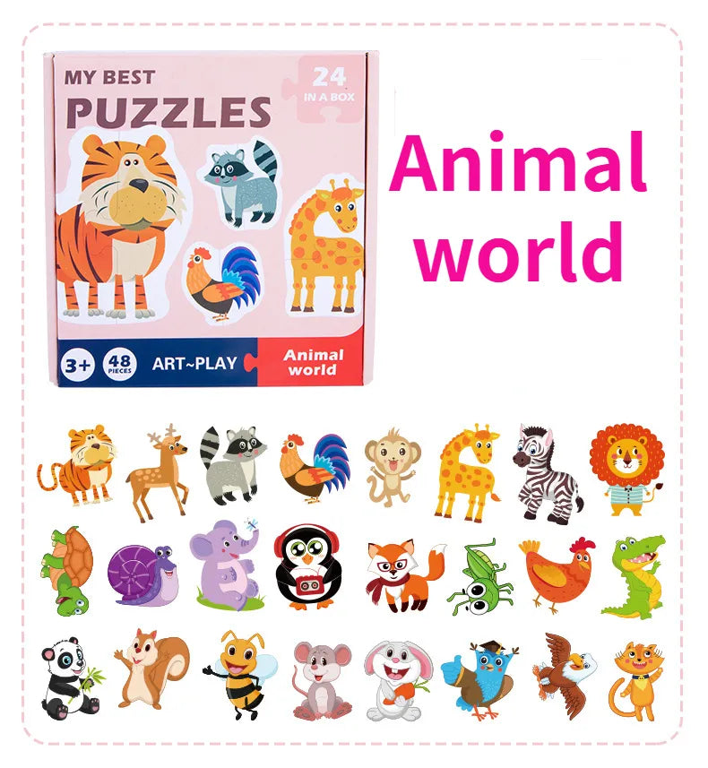 Puzzle Cards™ - lærerigt og sjovt puslespil - Puslespil