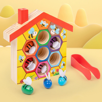 Thumbnail for HoneyHive – Montessori & Pædagogisk – Sorteringsspil med bier i træ