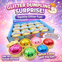 Thumbnail for FunSquish – Farverigt & Glittermorskab – Glitter-squishy-dumplings