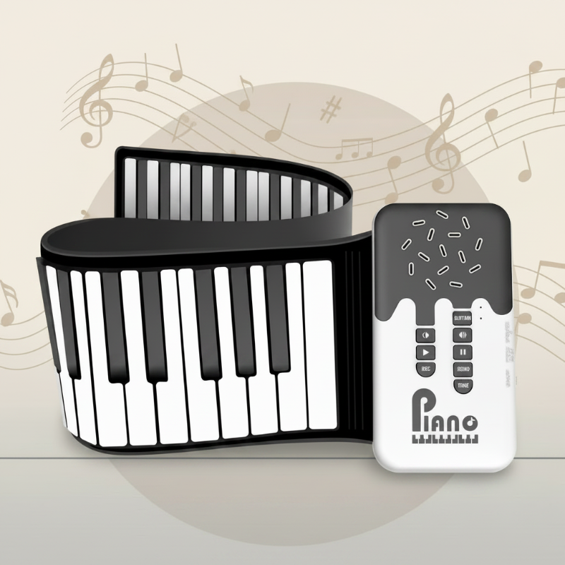 Roll-up Piano Keyboard – Kreativt & lærerigt – Sammenklappeligt klaver