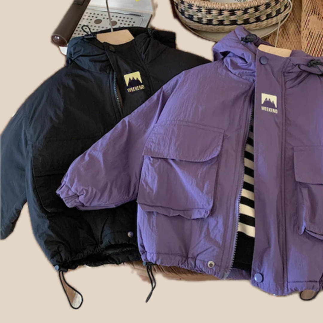 LiloWear – Vindtæt og vandafvisende – Vindjakke med hætte til børn