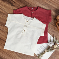 Thumbnail for LittleClassic – Elegant og behagelig – Linnedskjorte til drenge med knapdetaljer