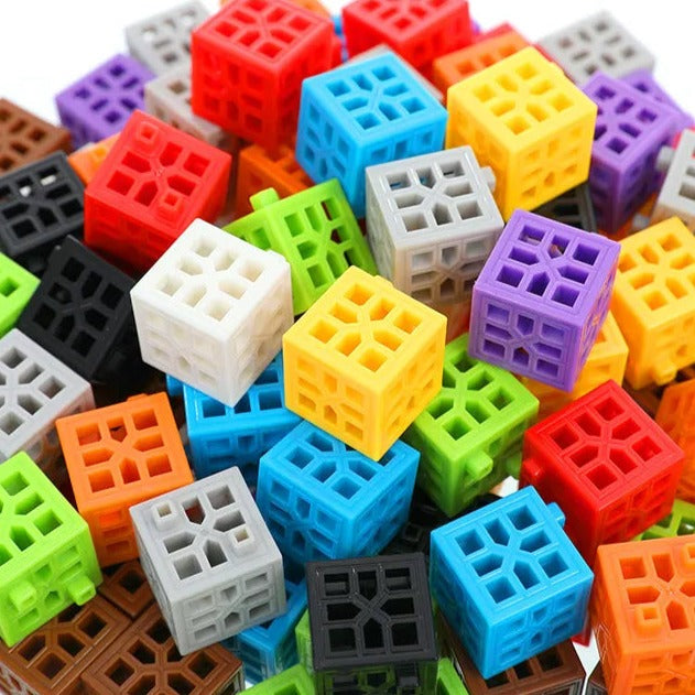 Cube Snap Blocks™ - Farverig terningsjov - Byggeklodser