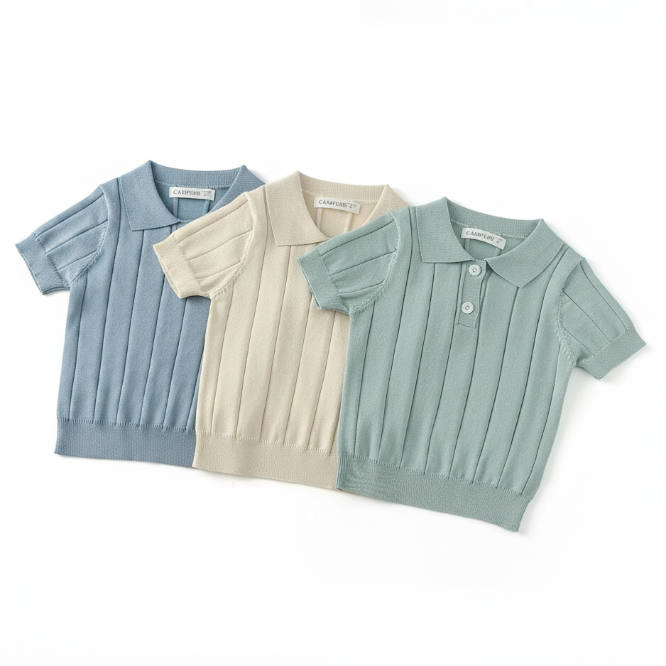 MiniLuxe – Elegant og behagelig – poloshirt i strikket stof