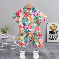 Thumbnail for Mini Fashion™ - Frisk og munter - Blomstret drengesæt