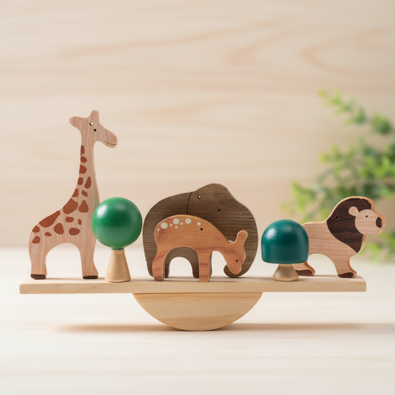 Wooden Forest Blocks – Kreativitet & Udvikling – Sæt med træklodser til at stable