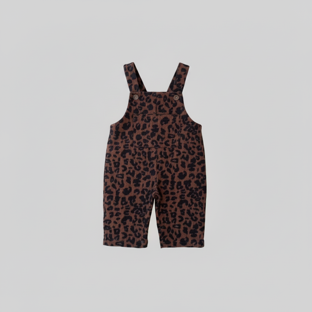 LeopardChic – Trendy og behagelig – Pige-overalls med leopardmønster