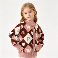 Thumbnail for CozyCardi – Blød & Varm – Strikket Cardigan med Søde Prints