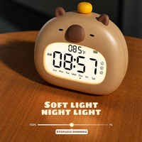 Thumbnail for CappyClock – Sød & multifunktionel – digital vækkeur til børn med natlampe