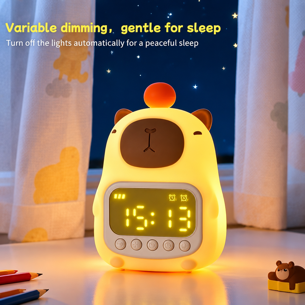CappyClock – Sød & multifunktionel – digital vækkeur til børn med natlampe